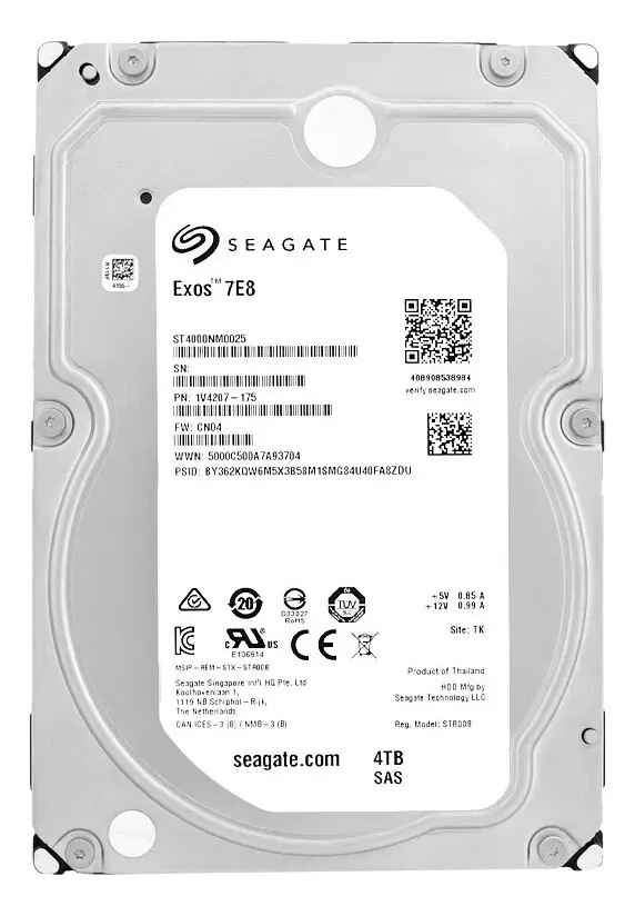 HD 4TB 3.5 SAS SEAGATE EXOS 7E8 ST4000NM0025 7.2K 12Gb/s