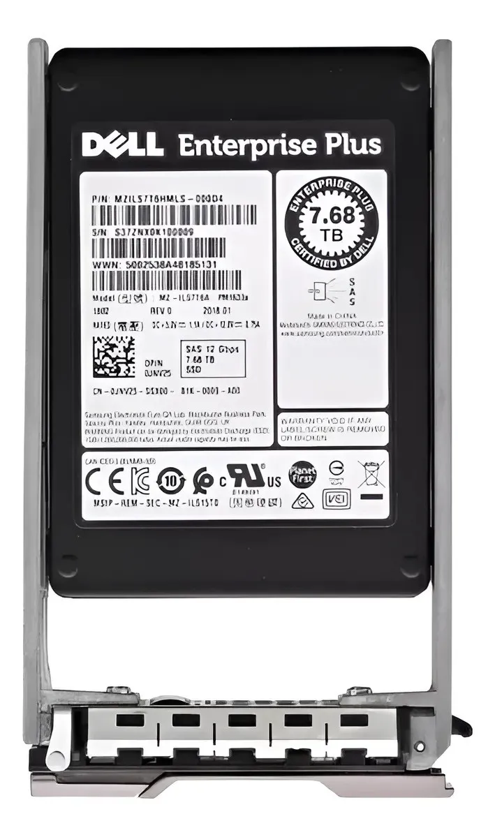 Ssd Dell Compellent 7.68tb, JNV25, 2.5, Sas, Read Intensive, 12gbps, Scv, Sc