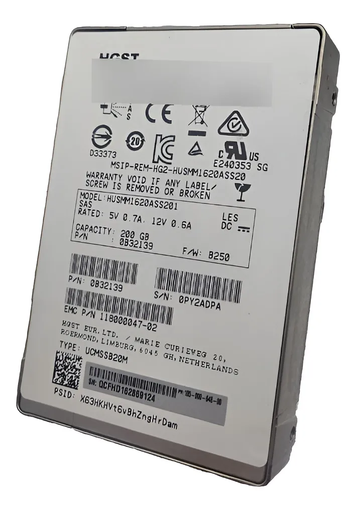 SSD HGST ENTERPRISE 200GB, HUSMM1620ASS201, 2.5, SAS, 12GBPS