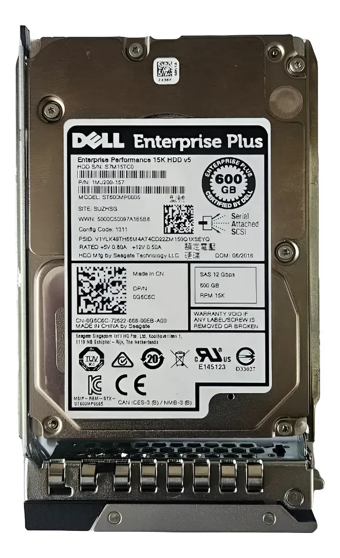 HD DELL 600GB, G6C6C, 2.5, SAS, 15K, 12GBPS, w/ DXD9H