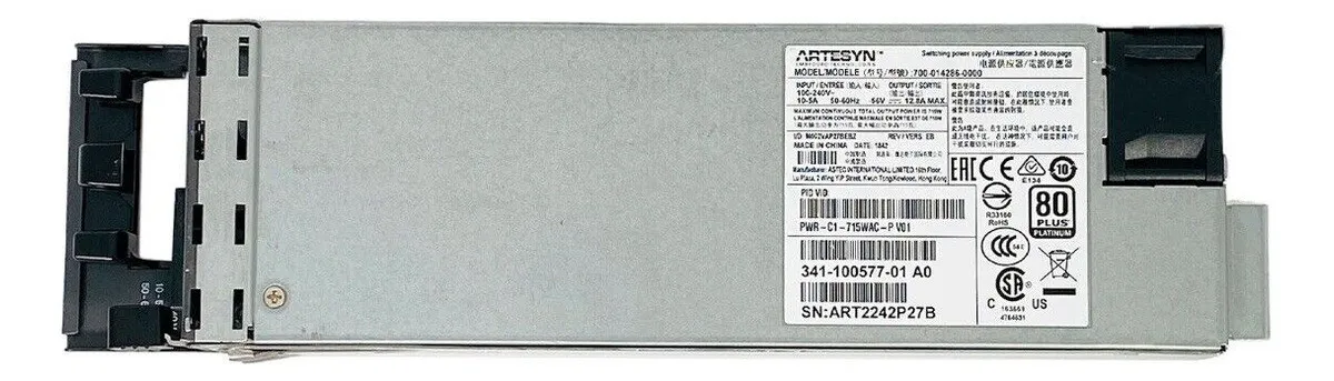 FONTE DE ALIMENTAÇÃO CISCO 715W, PWR-C1-715WAC, 9300 SERIES