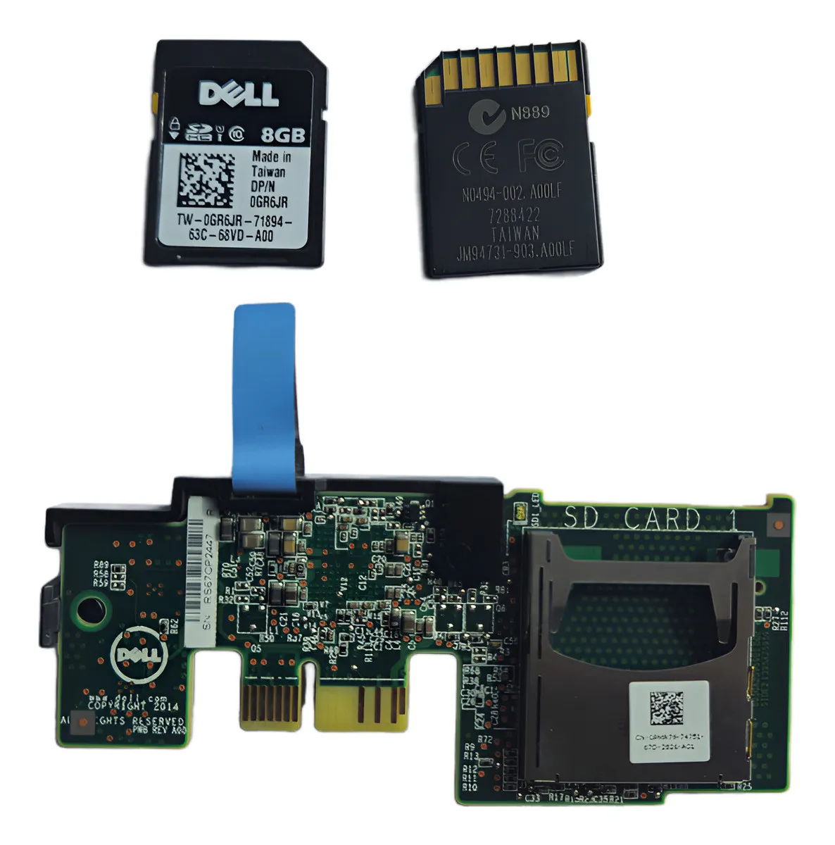 DELL DUAL SD CARD MÓDULO, PMR79, 2x 8GB, R330, T430, T630, R630, R730