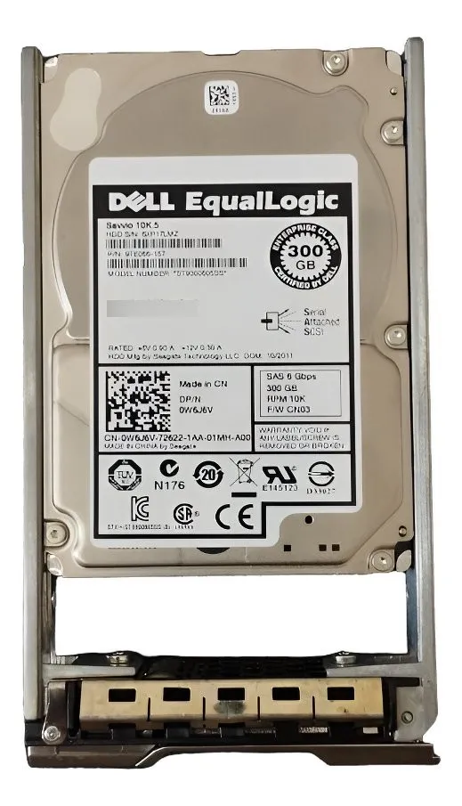 Hd Dell Equallogic 300gb, W6j6v, 2.5, Sas, 10k, 6gbps, w/ 018kyh