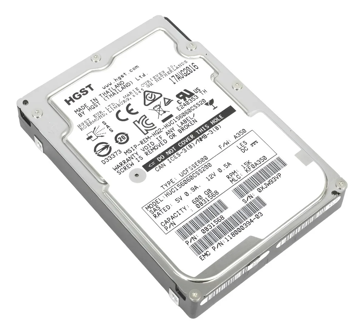 HD HGST 600GB, HUC156060CSS200, 2.5, SAS, 15K, 12GBPS