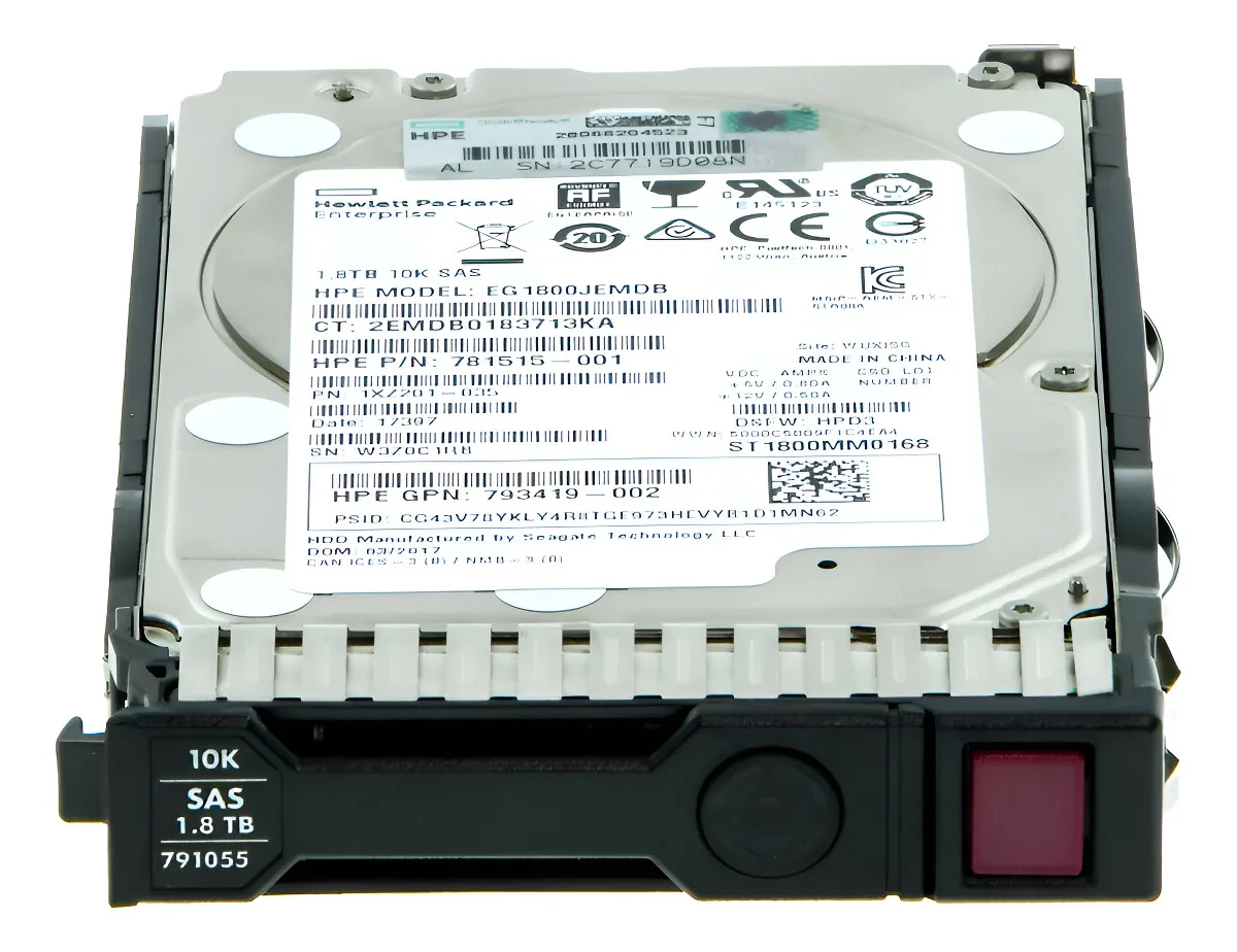 HD HP 1.8TB, 791055-001, 2.5, SAS, 10K, 12GBPS, G8 A G9