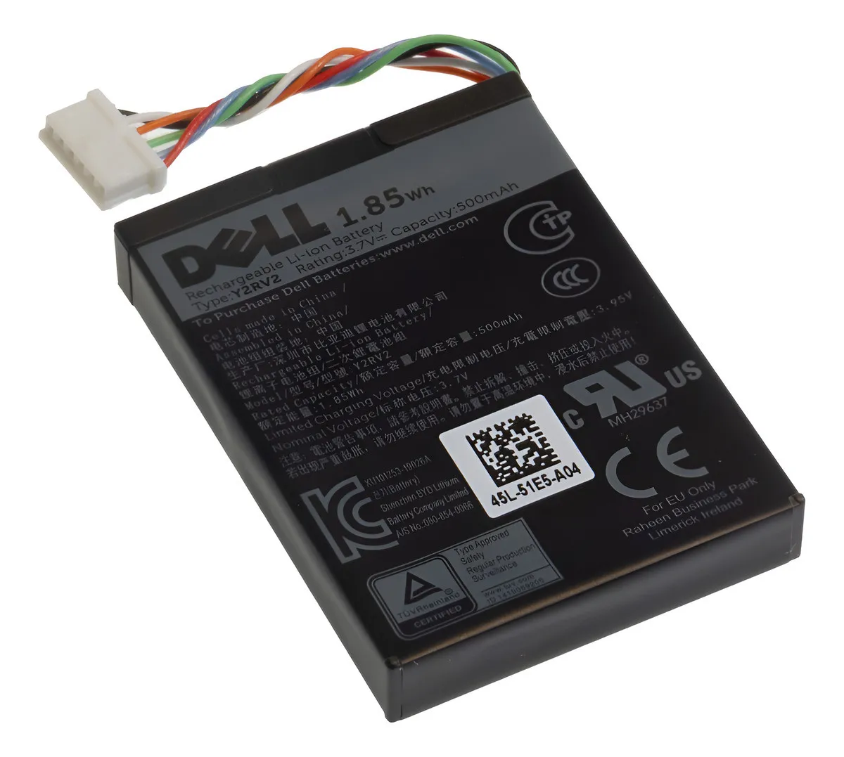 BATERIA CONTROLADORA DELL RAID PERC, Y2RV2, 1.85Wh, 500mAh