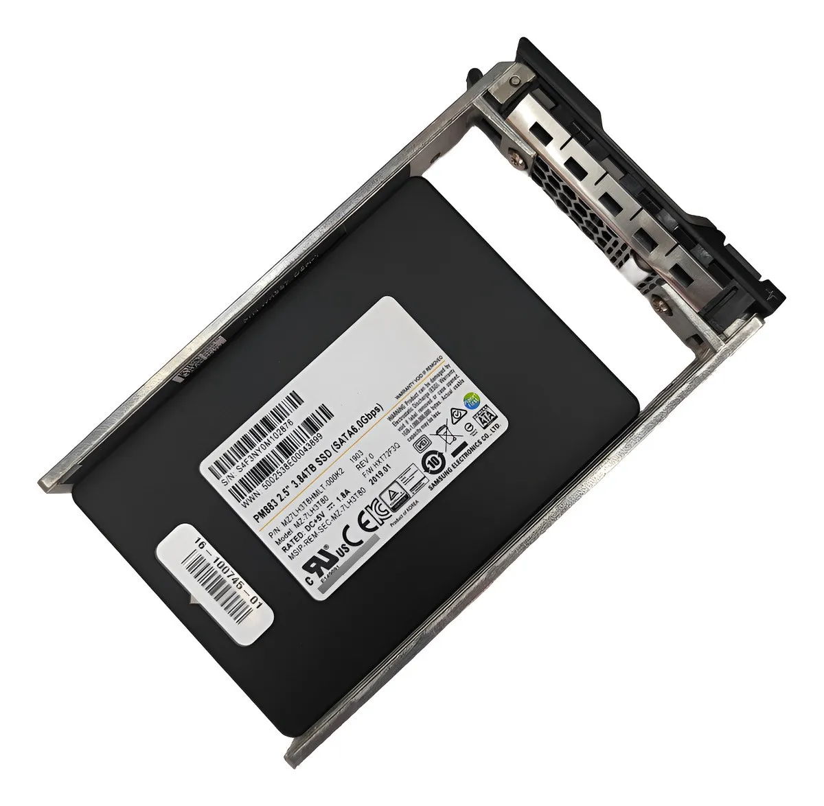 SSD DELL 3.84TB, MZ-7LH3T80, 2.5, SATA, 6GBPS, R620, R630, R720