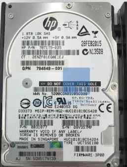 K0F26A HPE 3PAR STORESERV M6710 1.8TB 10K 6G 2.5INCH SAS HDD