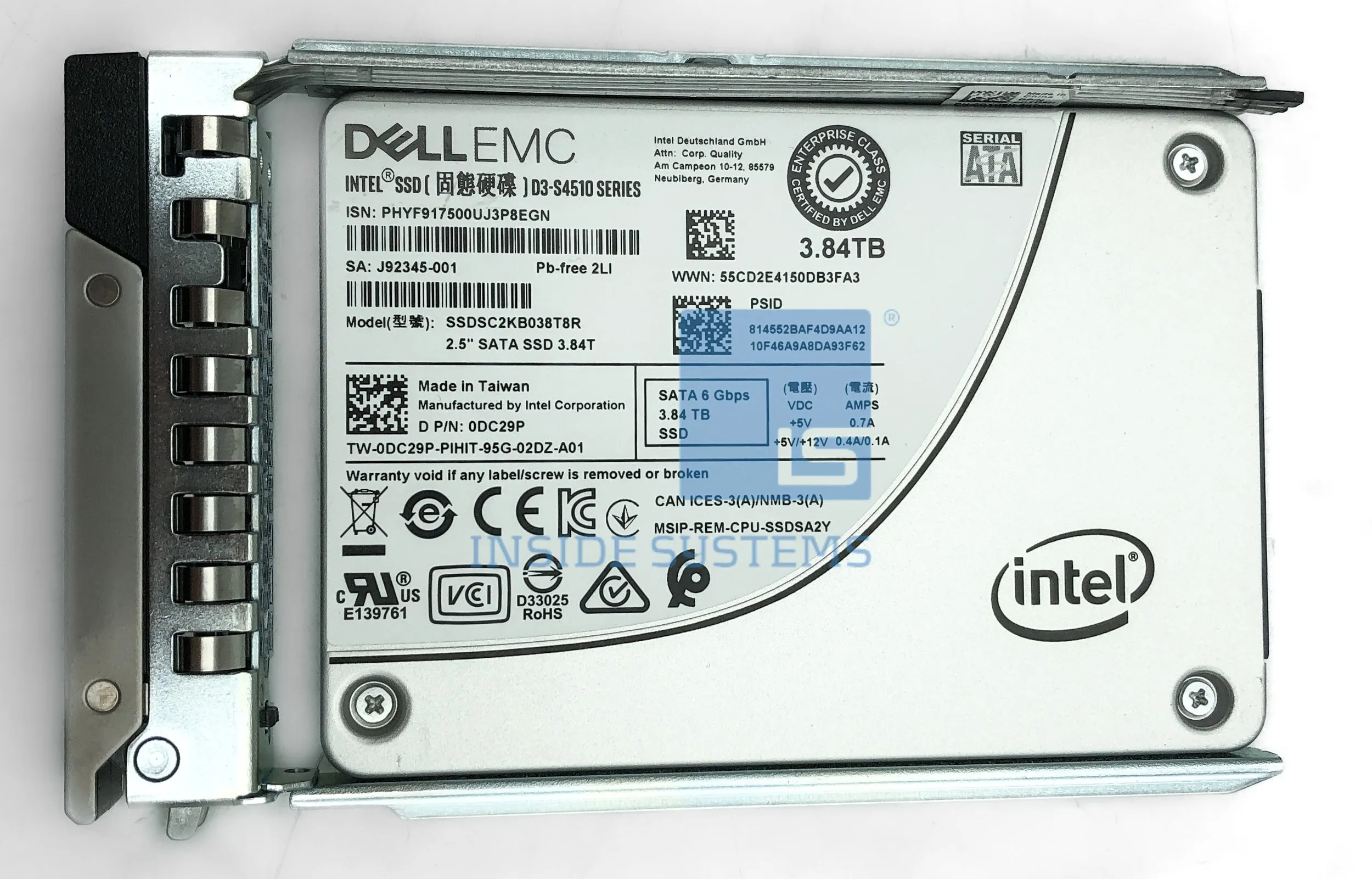 DC29P DELL 3,84TB 6G 2,5INCH RI SATA SSD