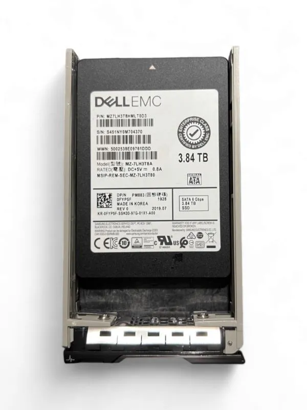FYP5F DELL 3,84TB PM883 6G 2,5INCH RI TLC SATA SSD
