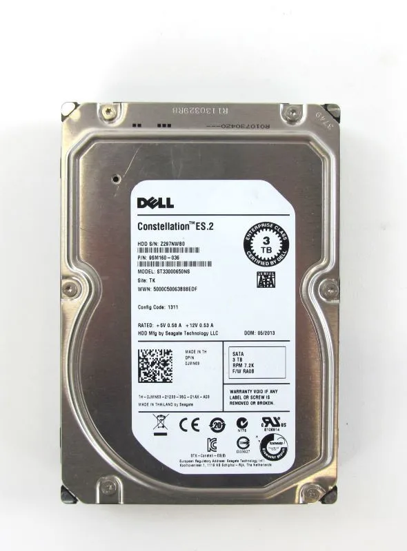 JMN63 DELL 3TB 7.2K 6G 3.5INCH SATA HDD