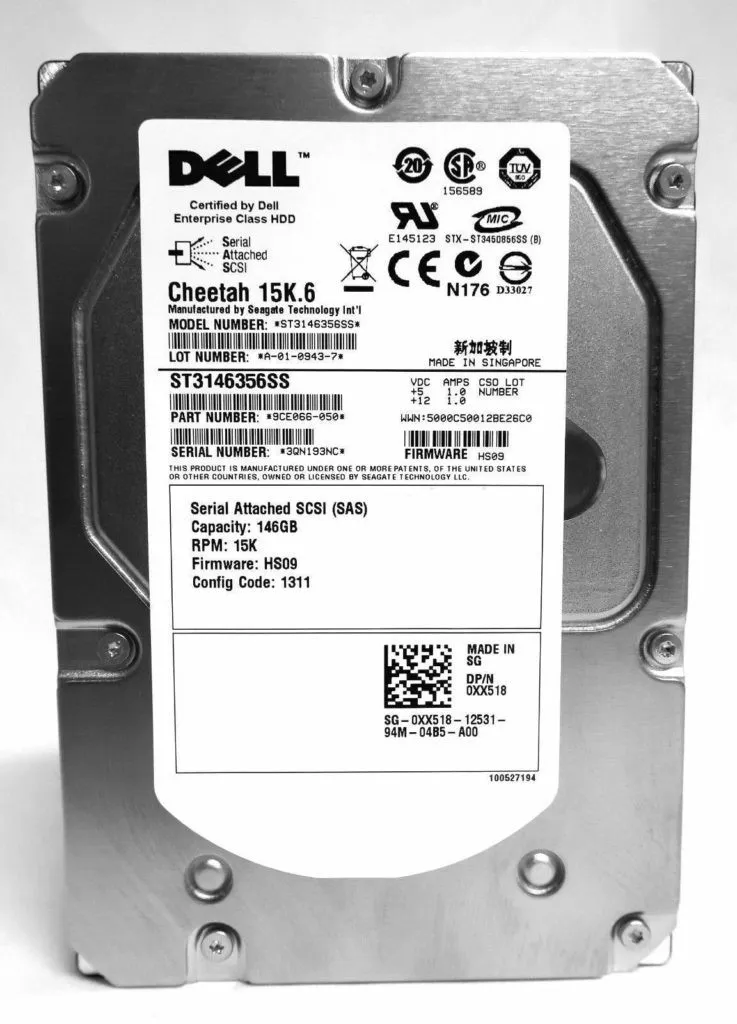 XX518 DELL 146GB 15K 3G 3,5INCH SAS HDD