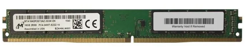 MTA18ADF2G72AZ-2G3 MICRON 16GB (1*16GB) 2RX8 PC4-19200T-E DDR4-2400MHZ VLP UDIMM