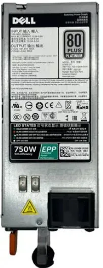 0XW8W DELL POWEREDGE R820/720/620/520 750W 80+ PLATINUM PSU