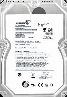 ST31000524AS SEAGATE 1TB 7.2K RPM SATA 3.5INCH HDD