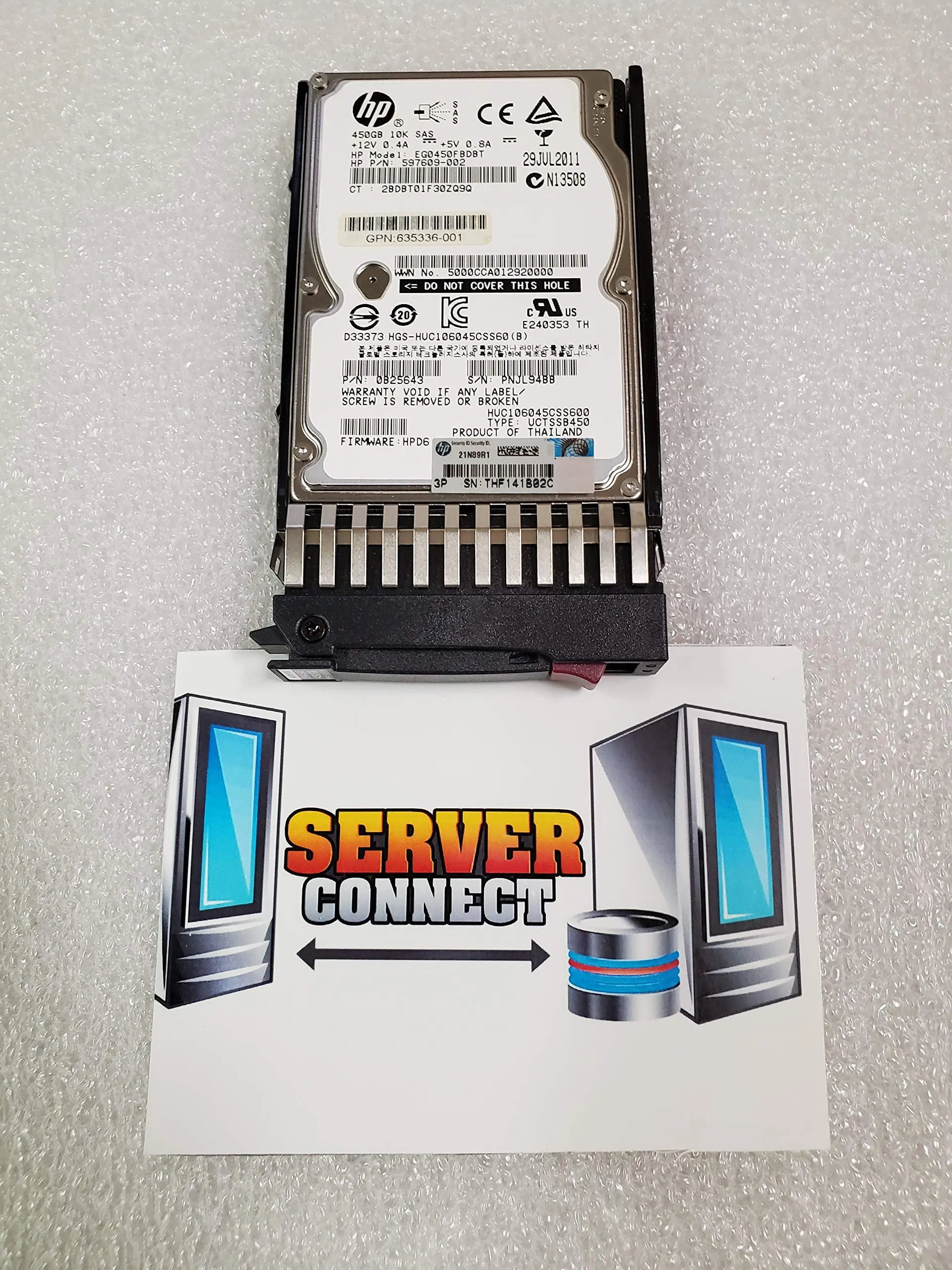 EG0450FBDBT HPQ HP 450GB SAS 6G 10K SFF (2.5in) HDD