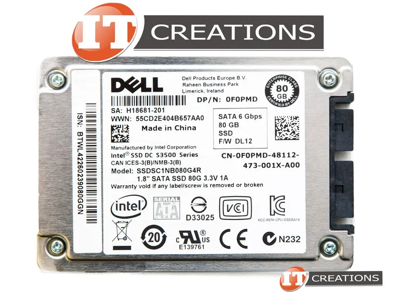 F0PMD Dell 80GB SATA 1.8 6G SSD