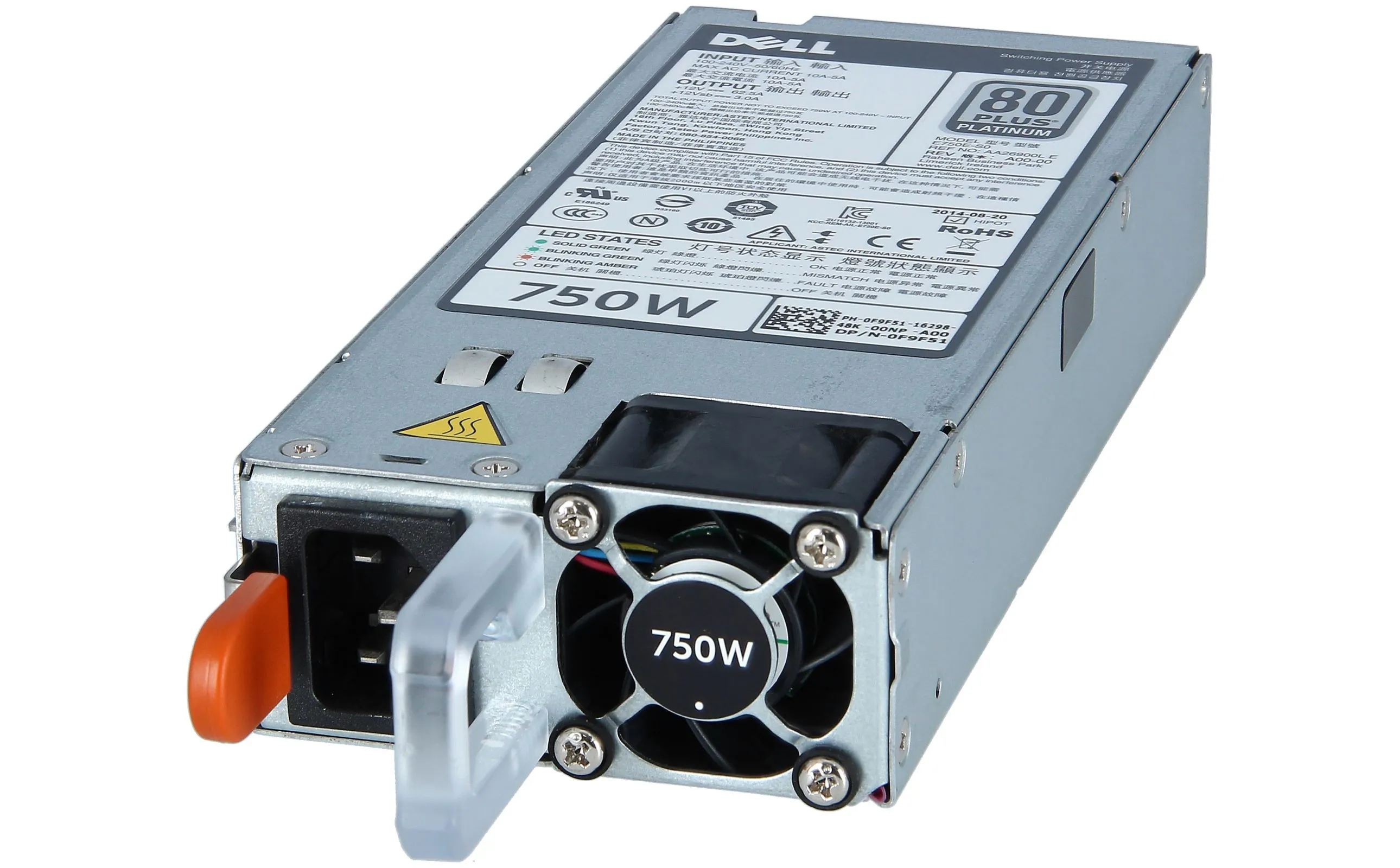 F9F51 DELL PE R520/R620/R720/R720XD/T320/T420 750W POWER SUPPLY