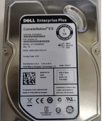 3DWMV-EQ DELL EQUALLOGIC 1TB 7,2K 6G 3,5INCH SAS HDD