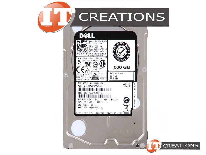 GK6JN DELL 600GB 15K 12G 2,5INCH SAS HDD