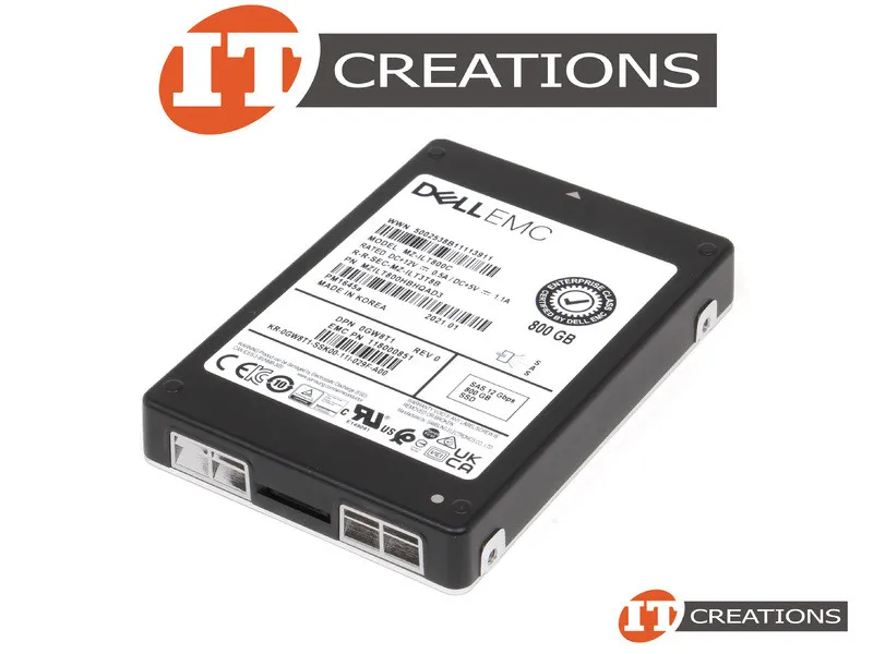 GW8T1 Dell 800GB SSD 12G SAS 2.5 MU TLC DELLEMC