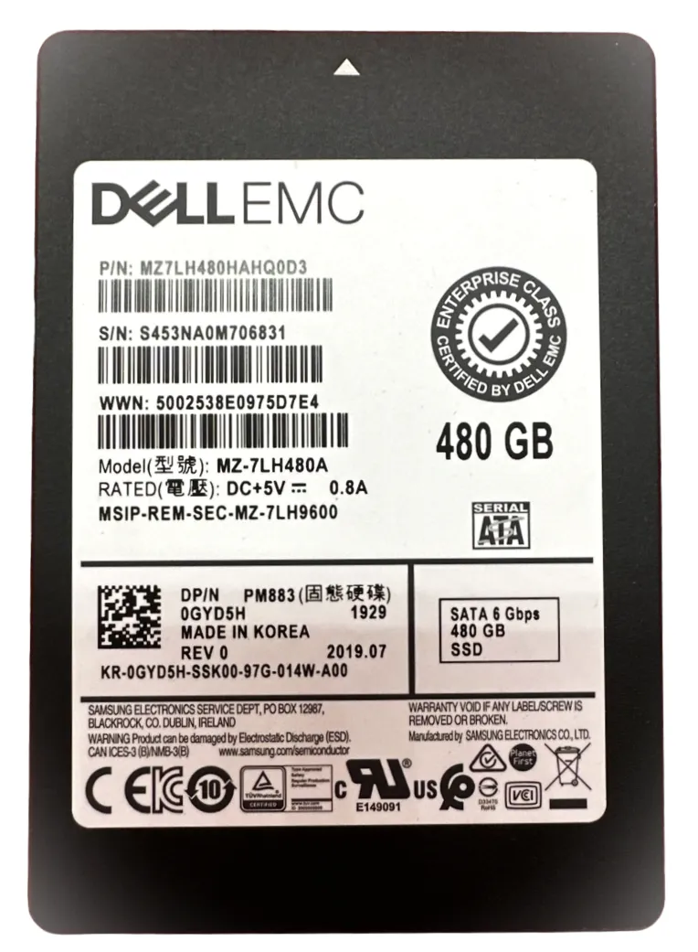 GYD5H DELL 480GB 6G RI 2,5INCH SATA SSD