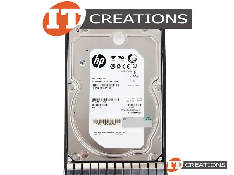 H6Z69A HP 4TB 7,2K 6G DP MDL 3,5INCH SAS HDD