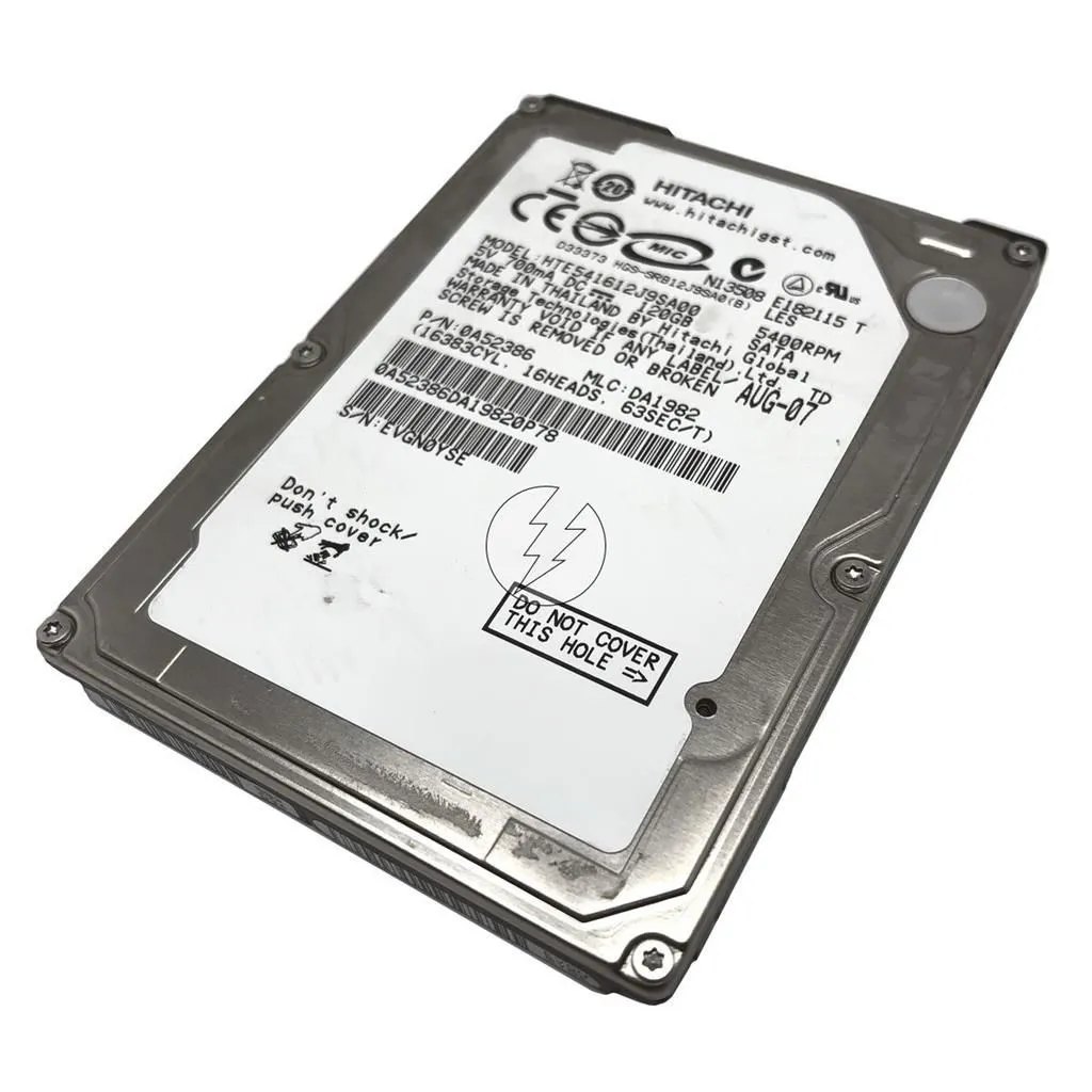 HD 120GB 2,5' SATA 5,4K Hitachi HTE541612J9SA00 0A52386