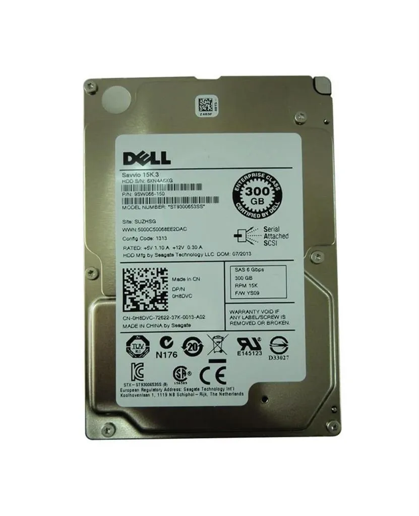 HD Dell 300GB 2,5' SAS 15K: SAVVIO 6GBS, 64MB Cache