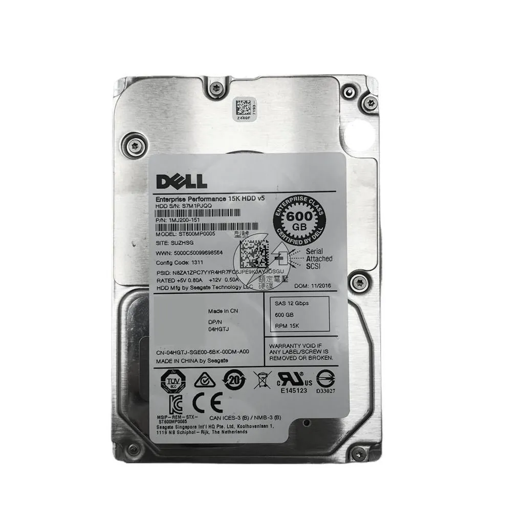 HD Dell St600mp0005 04hgtj: 600GB, SAS, 2,5' 15K