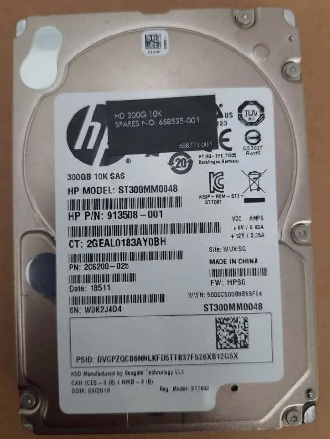 HD HP (300GB / SAS / 2,5' / 10K)