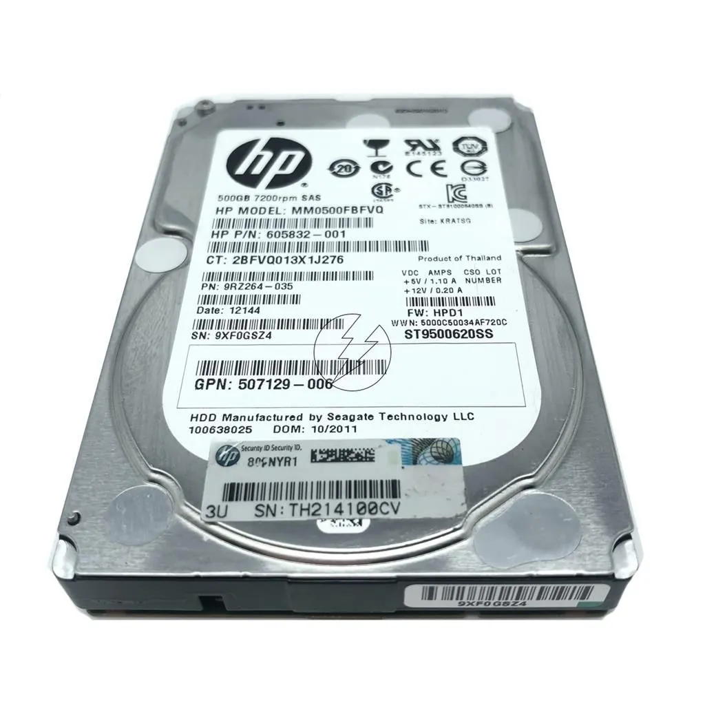 HD HP: 500GB, SAS, 2,5', 7,2K