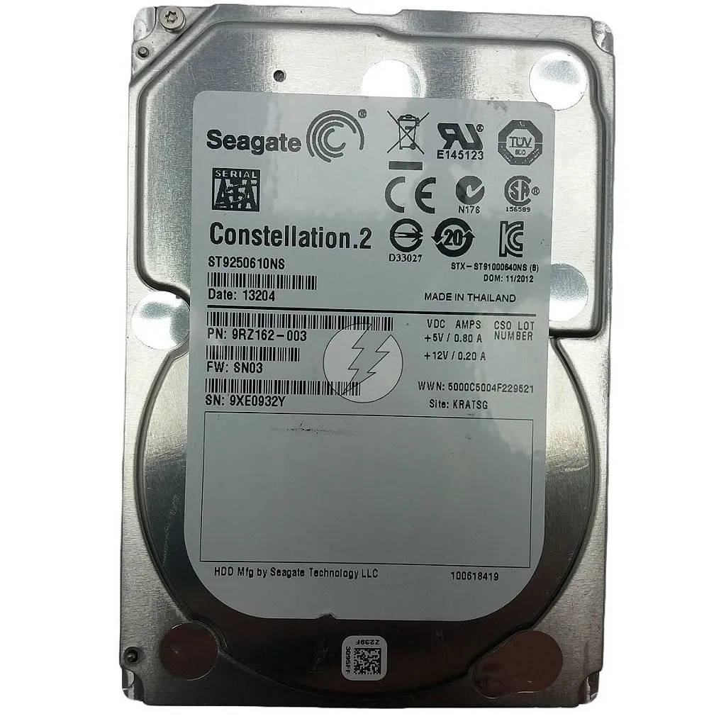 HD Seagate ST9250610NS 9RZ162-002: 250GB SATA 2,5' 7,2K