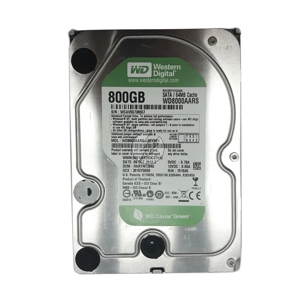 HD WD 800GB, SATA, 3,5': WD8000AARS-00Y5B1