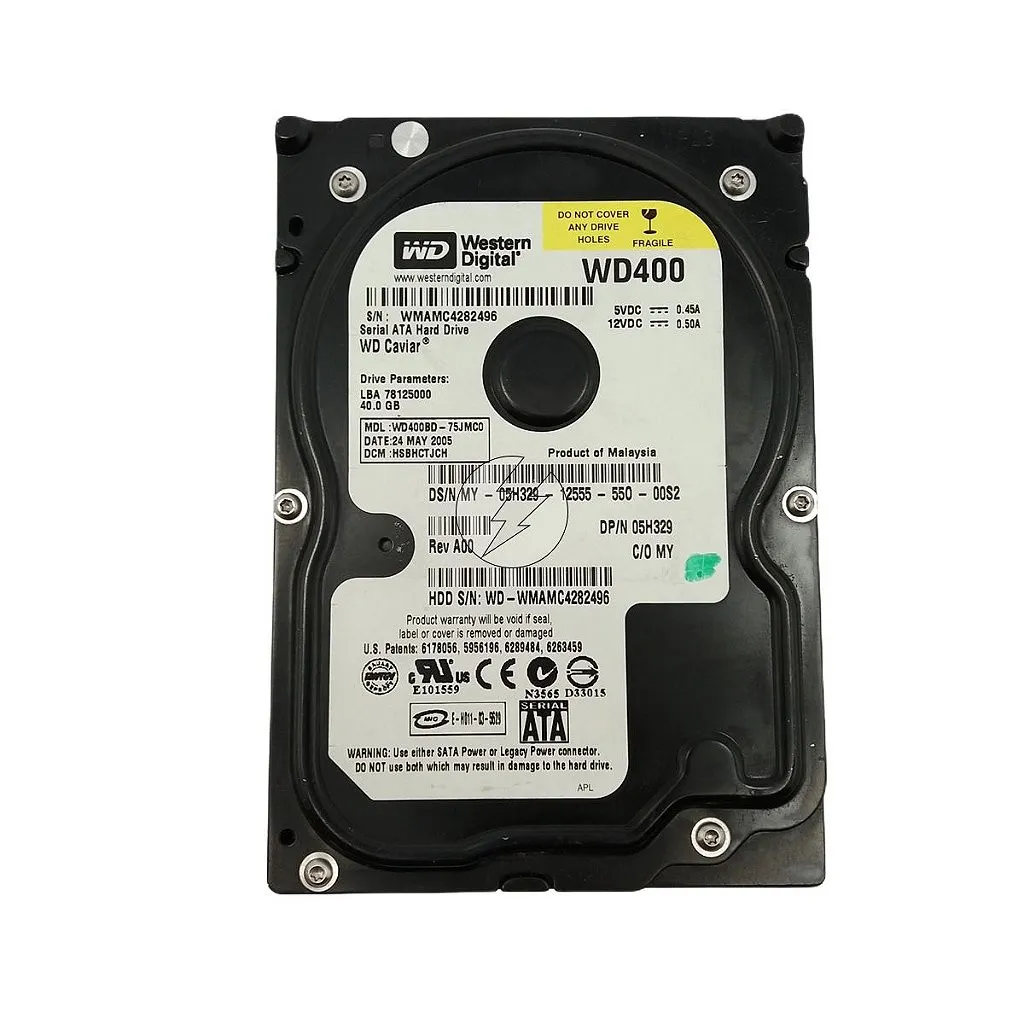 HD WD WD400BD-75JMC0 05H329: 40GB SATA 3,5' 7,2K