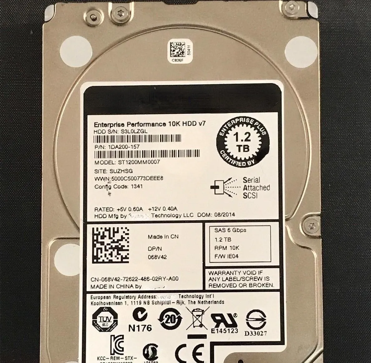 68V42-EQ DELL EQUALLOGIC 1,2TB 10K 2,5INCH 6GB SAS HDD
