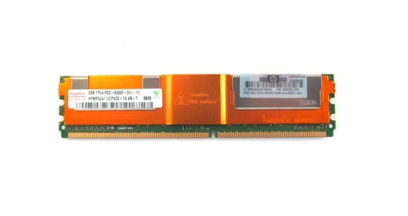 398707-051 HP HP 2.0GB (128Mx4). 667MHz. PC2-5300. registered DDR2 Fully Buffered DIMMs (FBD) memory module