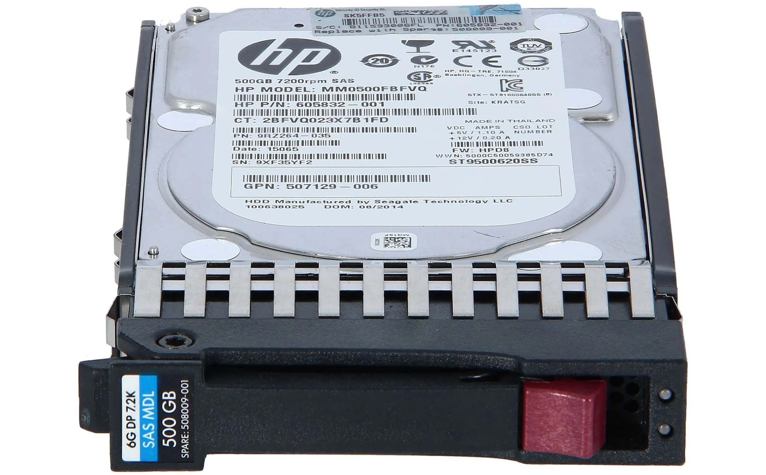 507610-B21 HP 500GB 6G SAS 7,2K 2,5 H/S HDD