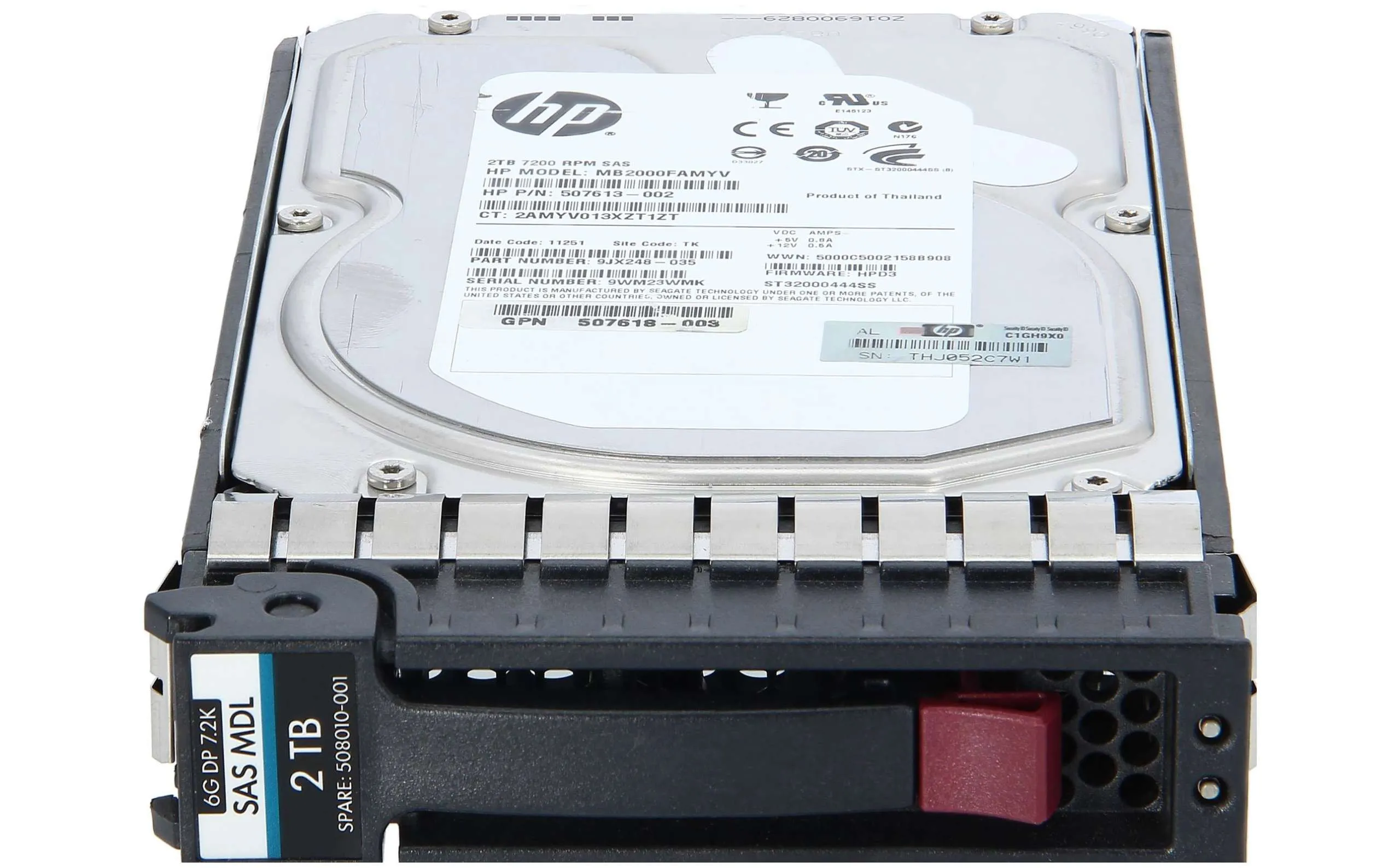 507616-B21 HP 2TB 6G SAS DP 7,2K 3,5 HDD