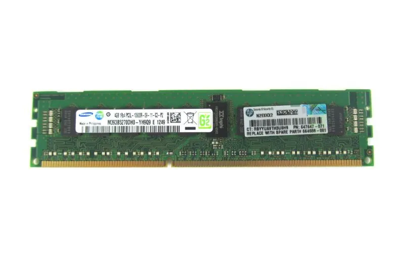 647647-071 HP HP 4GB 1Rx4 PC3L-10600R-9 Kit