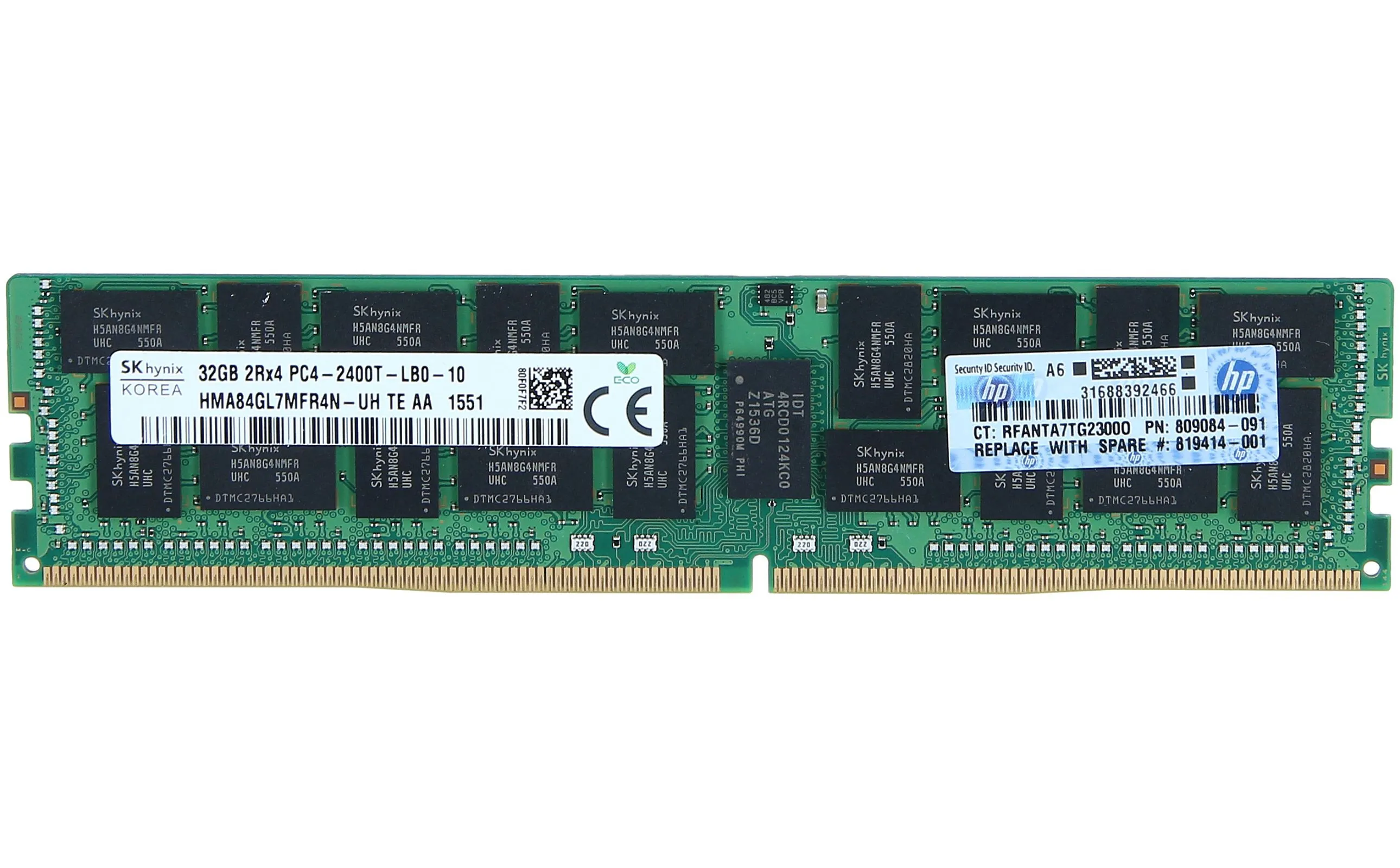 805353-B21 SAMSUNG 32GB (1*32GB) 2RX4 PC4-19200T-L DDR4-2400MHZ LRDIMM