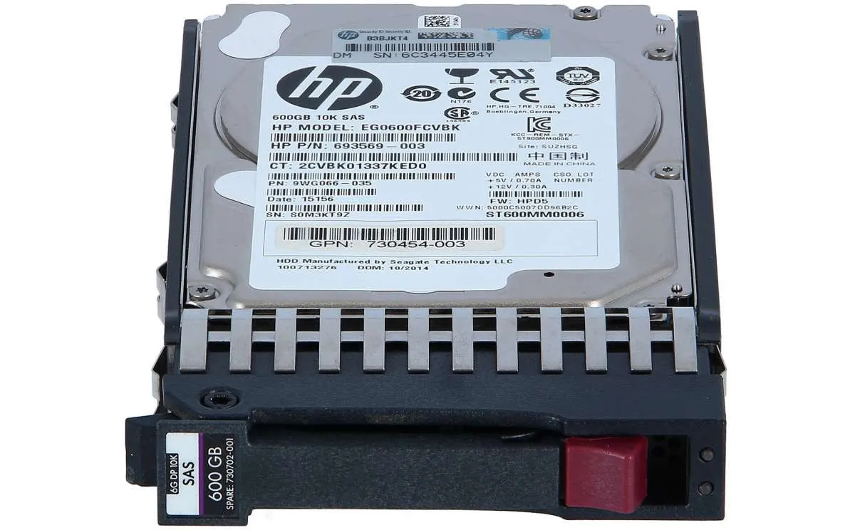 C8S58A HP 600GB 10K 6G 2,5 HOTSWAP SAS HDD