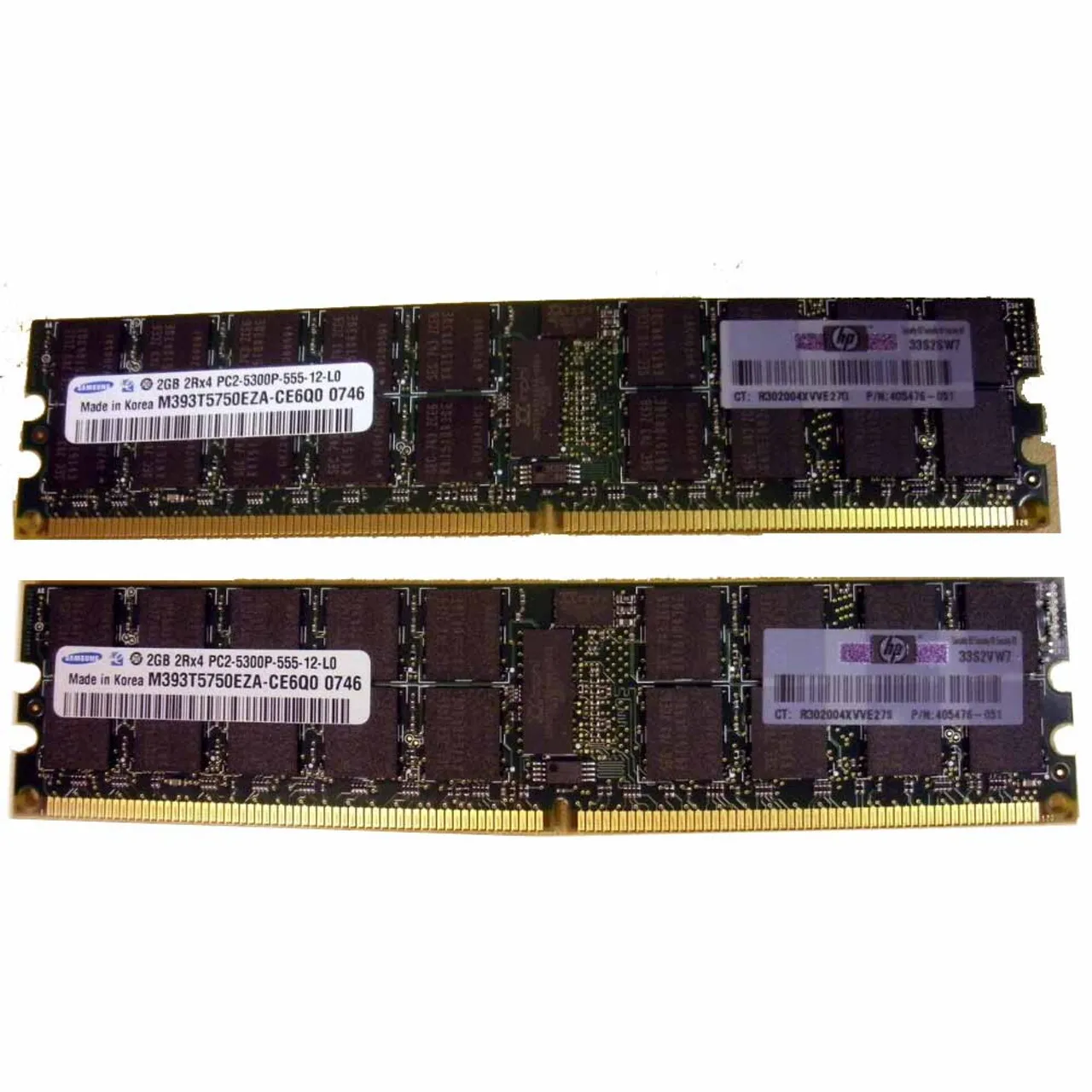 408853-B21 HP CPQ 4GB REG PC2-5300 2x2GB 2RANK Kit
