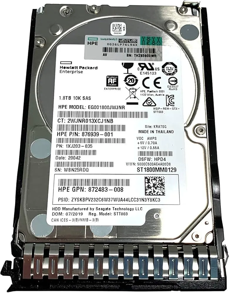 872738-001 HP HPE 1.8TB SAS 12G Enterprise 1