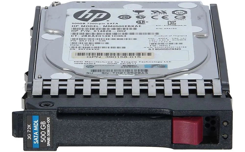 508009-001 HP CPQ 500GB 6G SAS 7.2K SFF DP MDL HDD