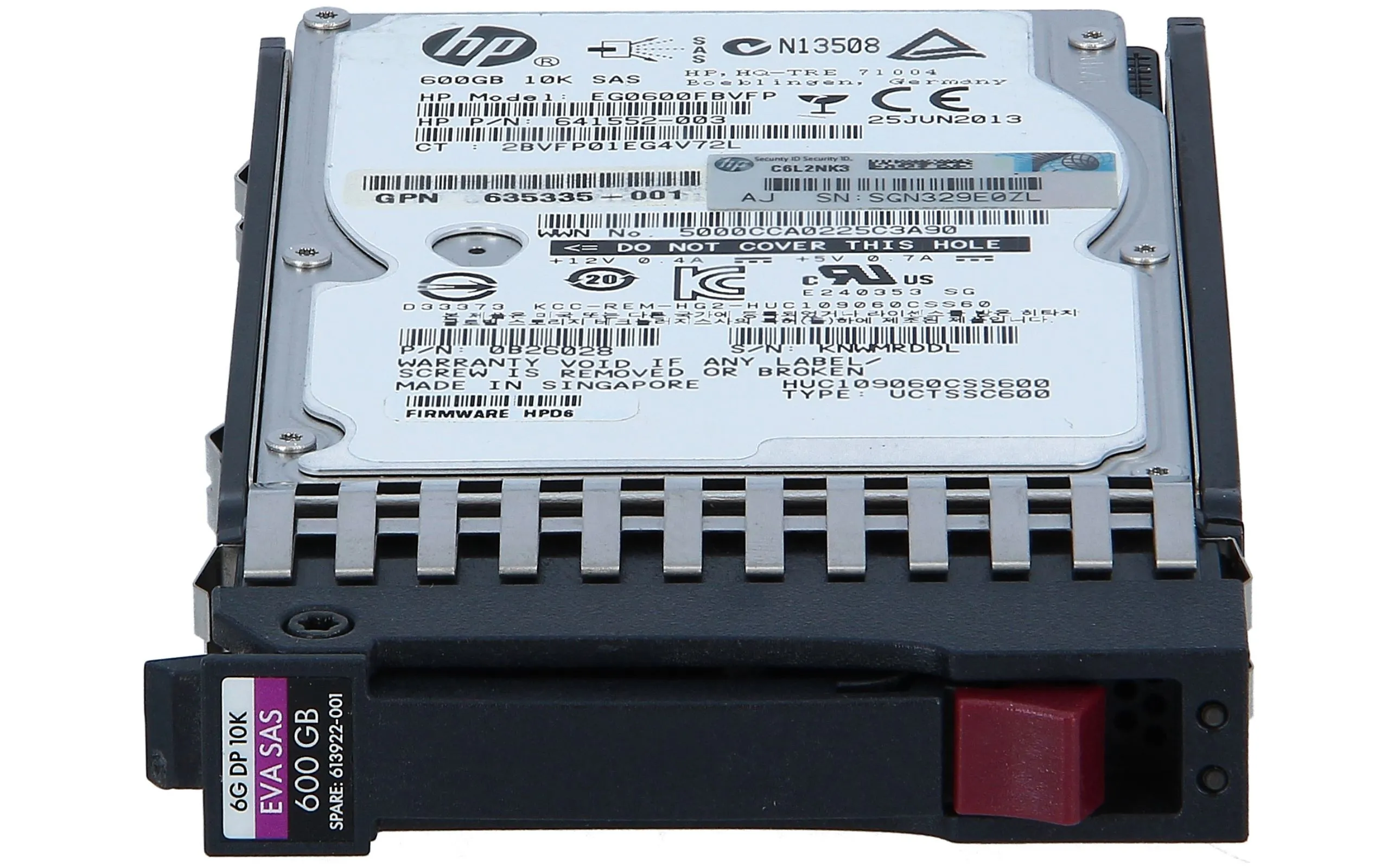 HD HP 600GB, 613922-001, 2.5, SAS, 10K, EVA, SERIES P6000