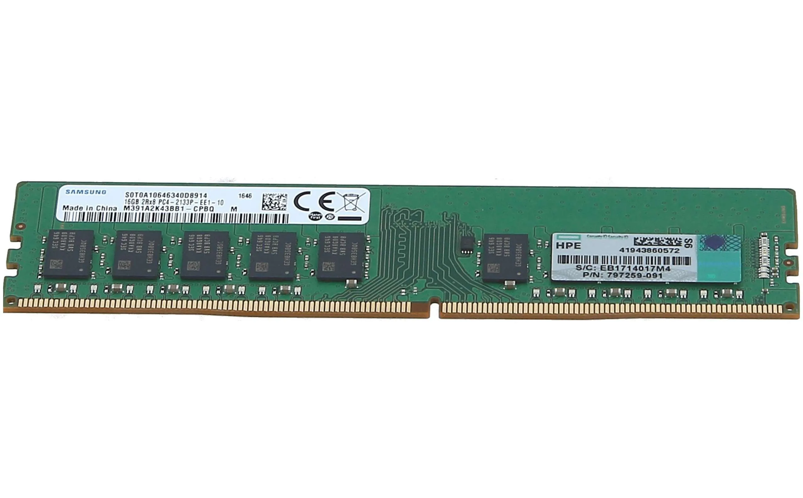 805671-B21 3RD PARTY 16GB (1*16GB) 2RX8 PC4-17000P-E DDR4-2133MHZ ECC UDIMM