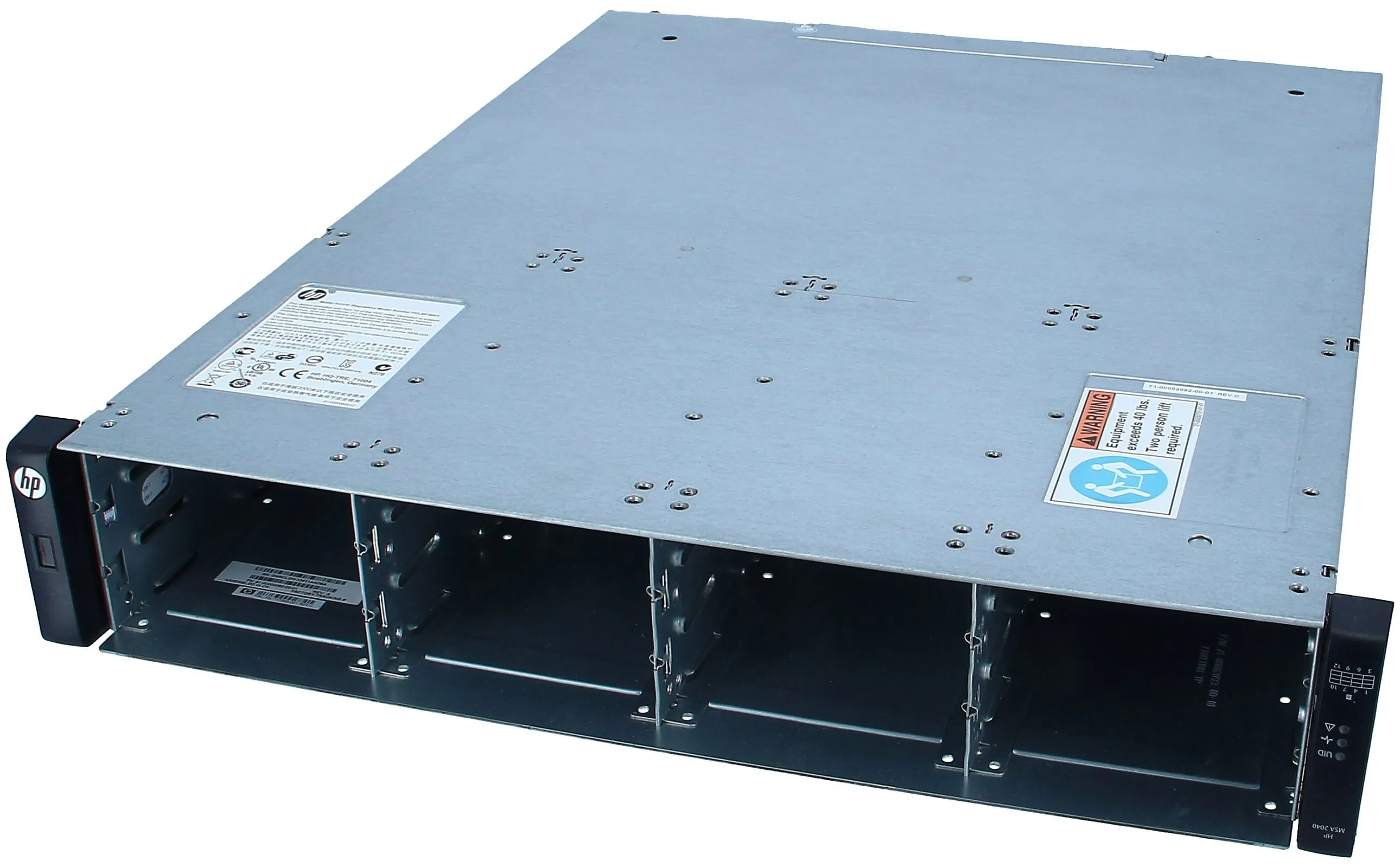 C8R12A-CHASSIS HP MSA 2040 12*LFF DISK ENCLOSURE 0*CONTROLLER 2*PSU