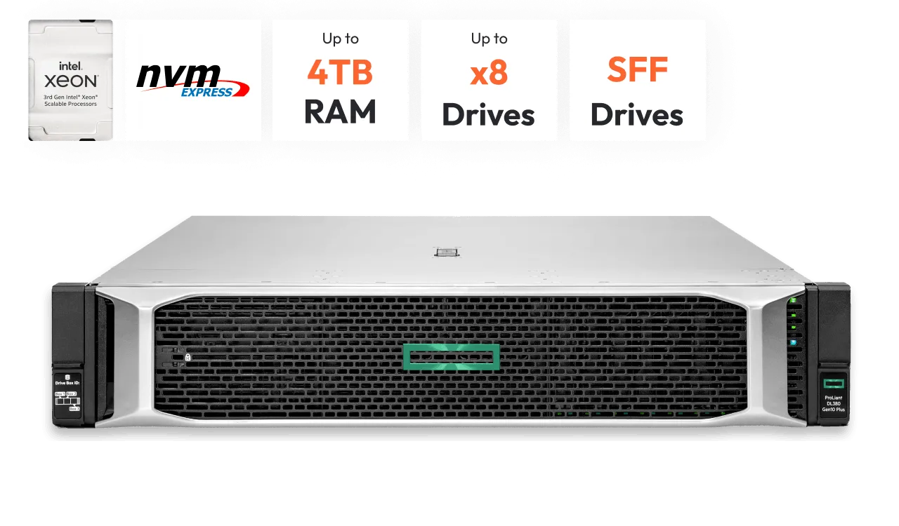 P05174-B21-2NVME HPE DL380 G10 PLUS 12*LFF+2*NVME NC CTO SERVER