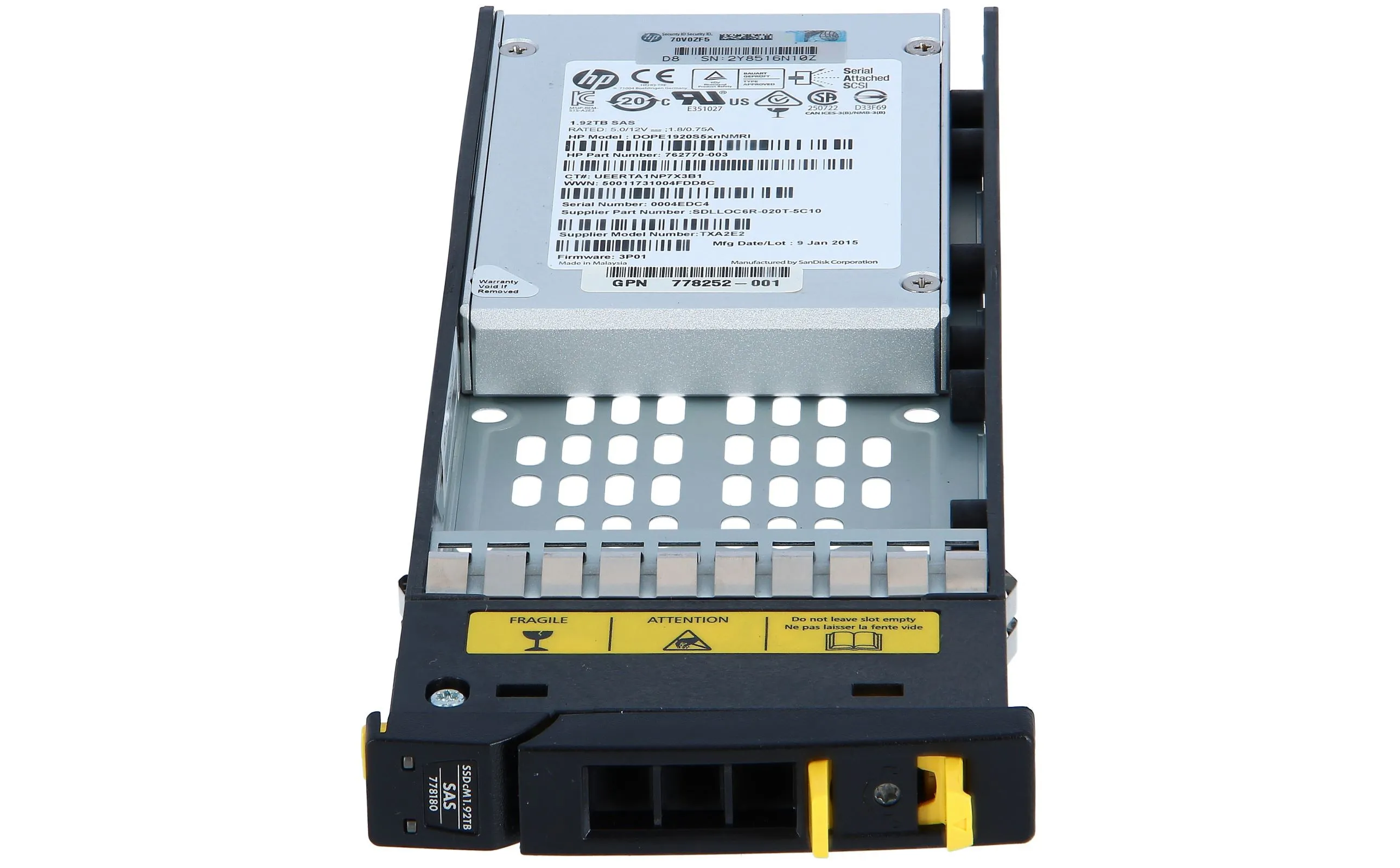 E7Y57A-12G HPE 3PAR STORESERV M6710 1,92TB 12G SAS 2,5IN CMLC SSD